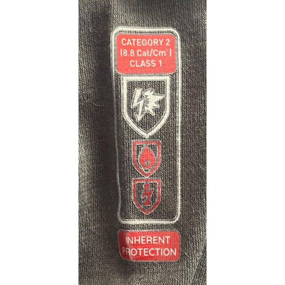 Strata Men's Large Arc Long Sleeve Crew Neck SFX101 Protection Shirt Charcoal Gr - Picture 7 of 12